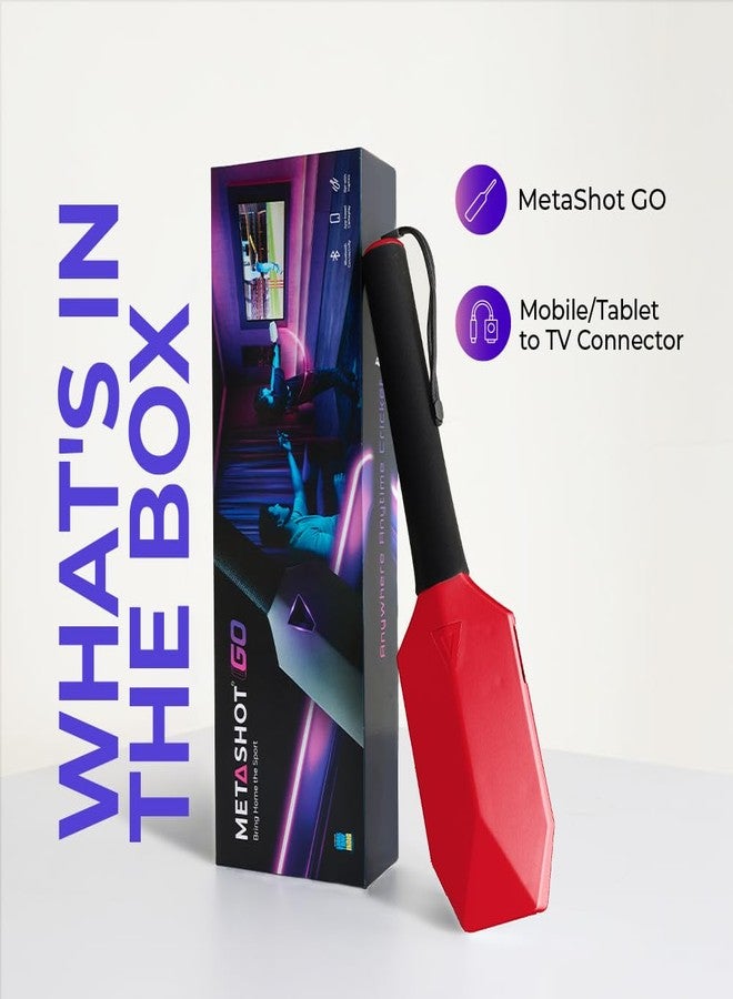 ميتاشوت لعبة مضرب الكريكيت MetaShot GO باللون الأحمر - Image 2